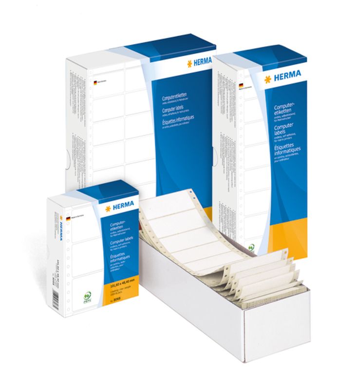 HERMA dataetiketter i bane 2000 stk, 101x73 perforert