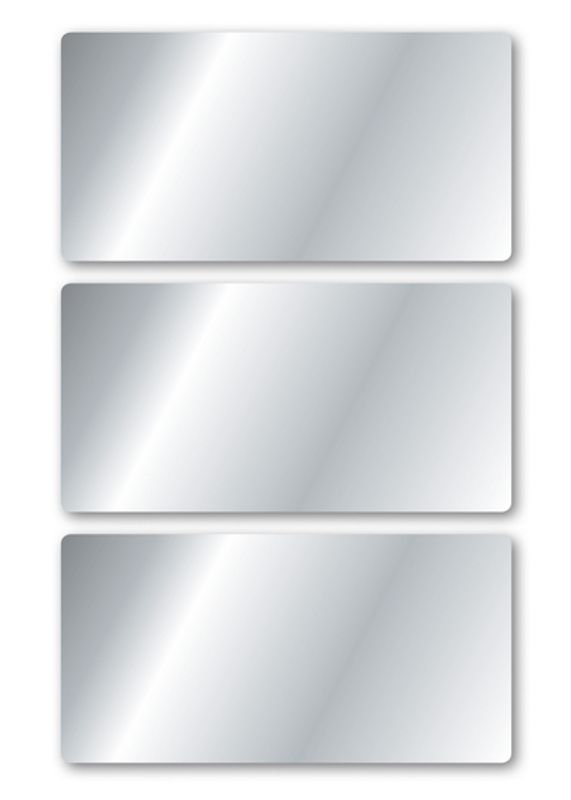 VARIO Etiketter, sølv 34 x 67 mm, 3 ark, 18 stk  (10 pakk)