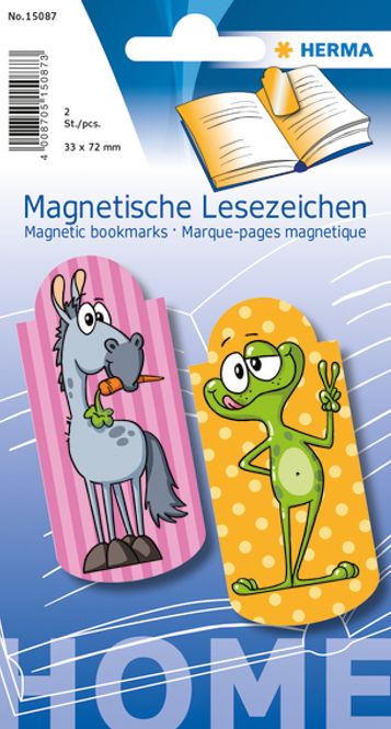 Hovedbilde Magnetiske bokmerker, Kule figurer, 33x72 mm, 2 ...