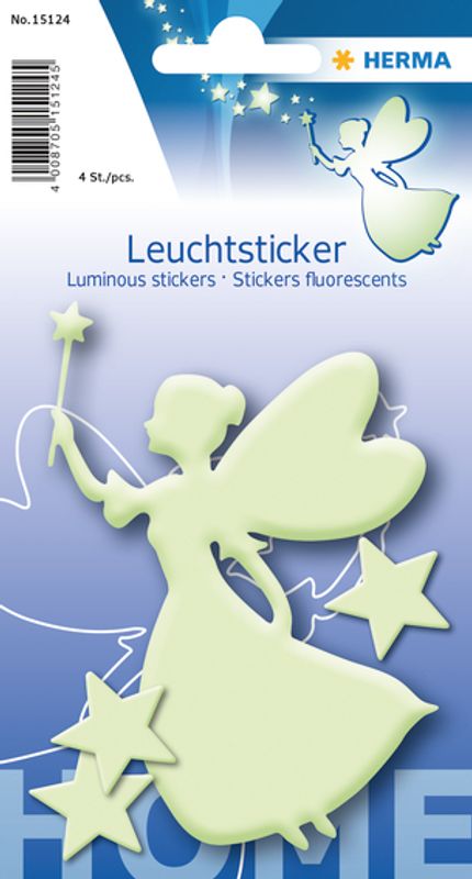 HERMA selvlysende stickers, Fee, 4 stk (5-pakk)