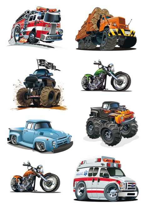 Hovedbilde DECOR Stickers American cars, 3 ark (10 pakk)