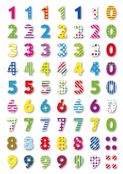 Hovedbilde MAGIC Stickers Tall, plastmateriale, 1 ark (10 ...