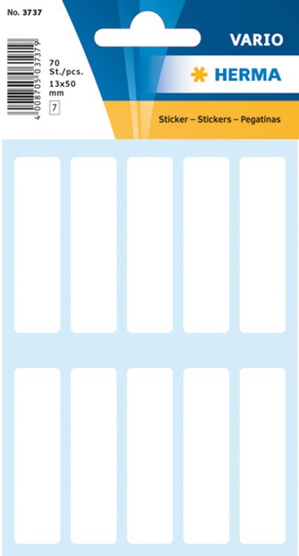 VARIO standard etiketter hvit 5x35 strips (252 stk) 10 pakk