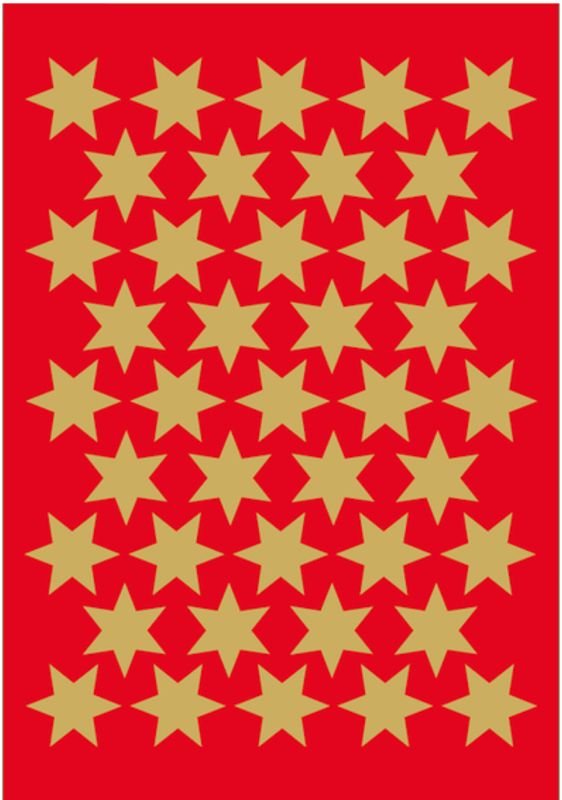 DECOR Stickers Gullstjerner i gullfolie 3 ark (10 pakk)