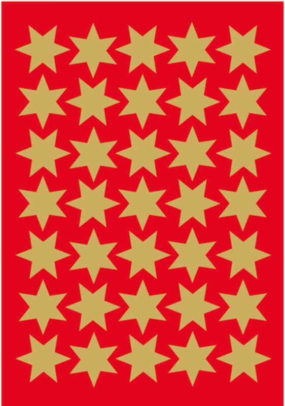 DECOR Stickers Gullstjerner gullfolie, 3 ark (10 pakk)