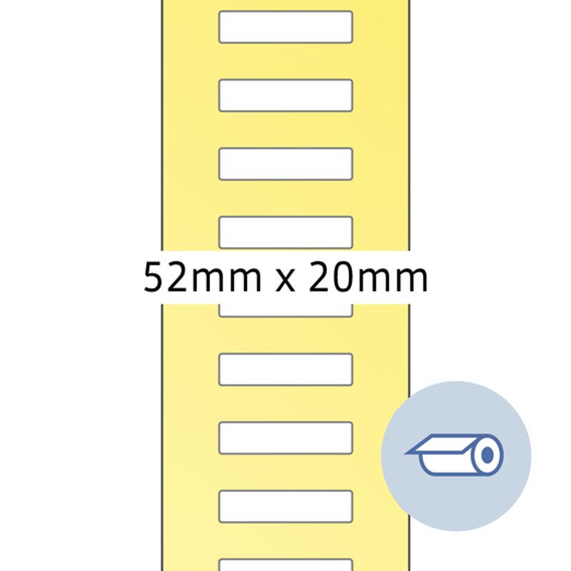 HERMA etiketter på rull til varemerking, 52.0x19.5 (2000 stk)