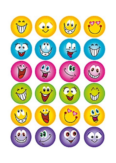Hovedbilde MAGIC Stickers Smilies glitter folie, 1 ark (10 ...