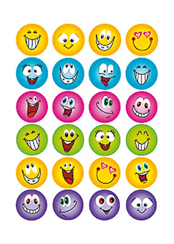 MAGIC Stickers Smilies glitter folie, 1 ark (10 pakk)