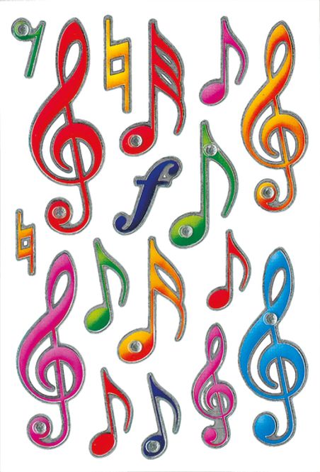 Hovedbilde MAGIC Stickers Noter juvelaktig folie, paljetter, ...