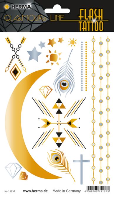 Hovedbilde FLASH TATTOO AFRICAN, 20 motiver (5 pakk)