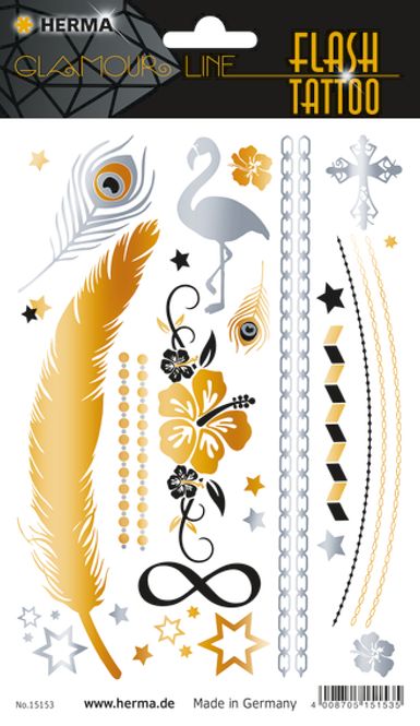 Hovedbilde FLASH TATTOO STAR, 15 motiver, (5 pakk)