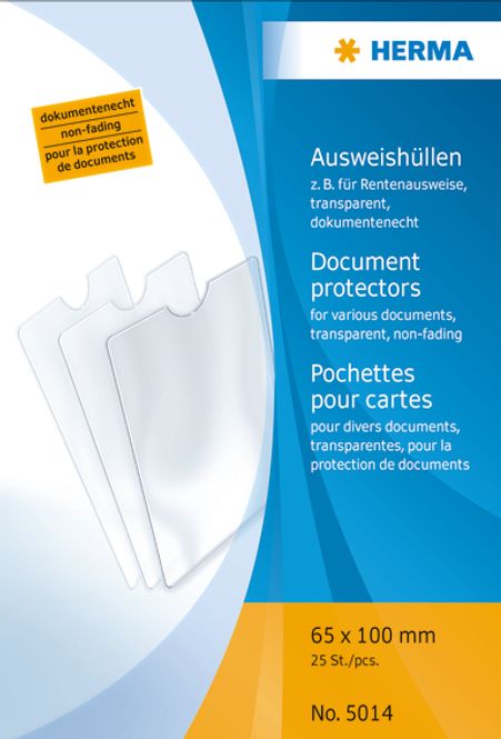 Hovedbilde HERMA plastlommer i klar plast 65x100 mm (25 stk)