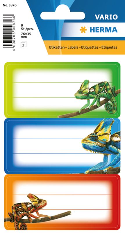 VARIO boketiketter Gecko, 3 ark (10 pakk)