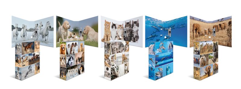 Sortiment Animals, HERMA ringpermer i kartong, A4, 10 stk