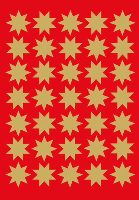 Hovedbilde DECOR Stickers Gullstjerner gullfolie, 3 ark (10 ...