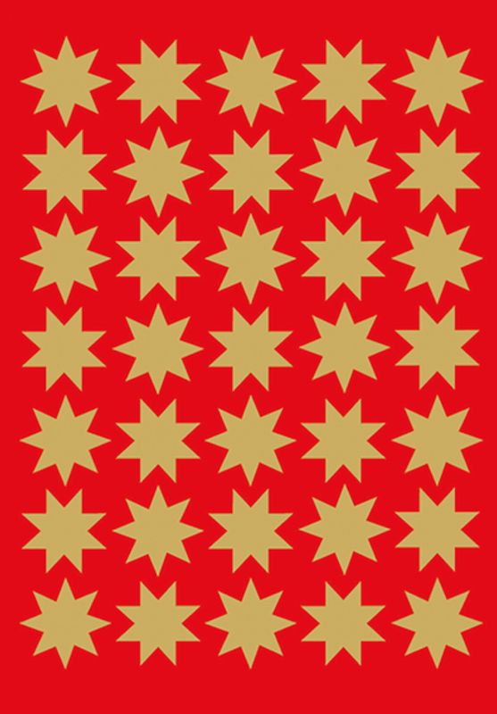 DECOR Stickers Gullstjerner gullfolie, 3 ark (10 pakk)