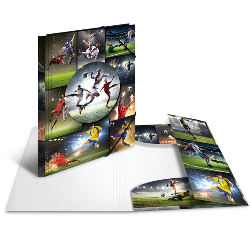 HERMA strikkmappe i plastmateriale, A4, Fotball (3 pakk)