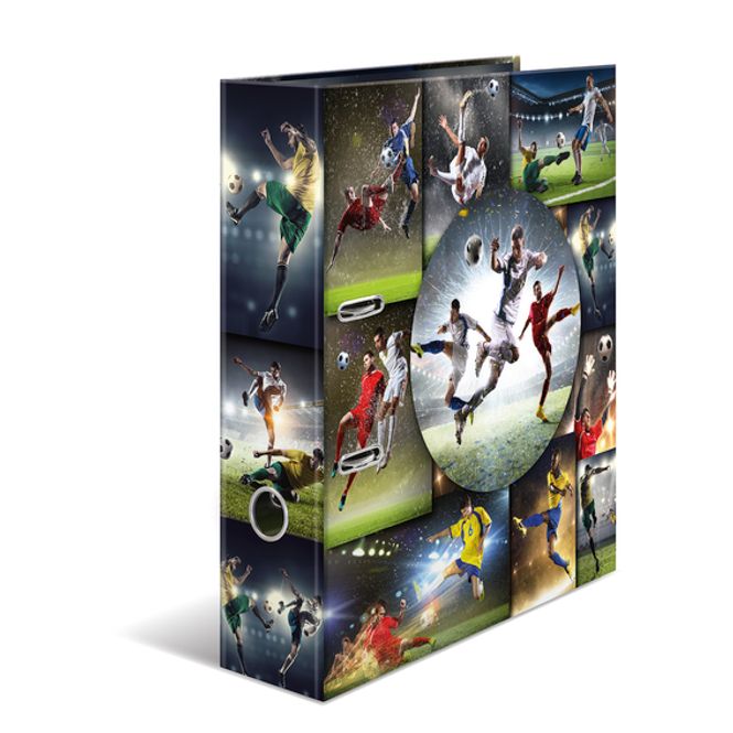 Hovedbilde HERMA ringperm i kartong, A4, Fotball (10 pakk)