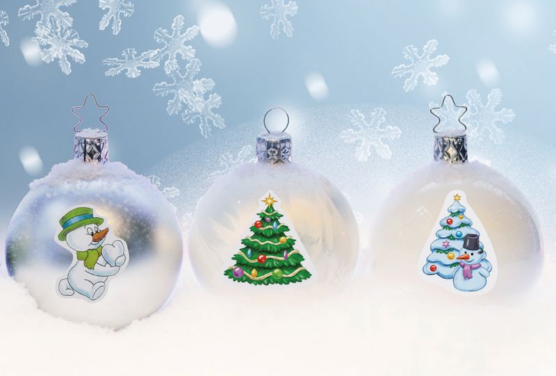 DECOR Stickers Juletid, 3 ark (10 pakk)