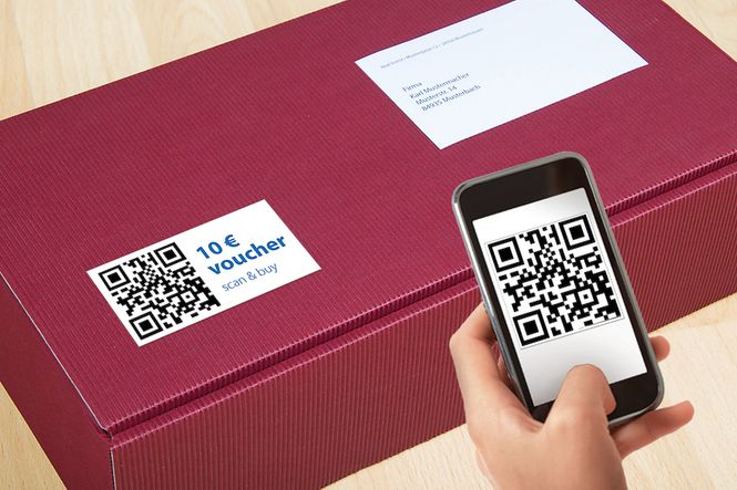 Hovedbilde SPECIAL QR-kode etiketter 80x40 mm, opak, 25 ark ...